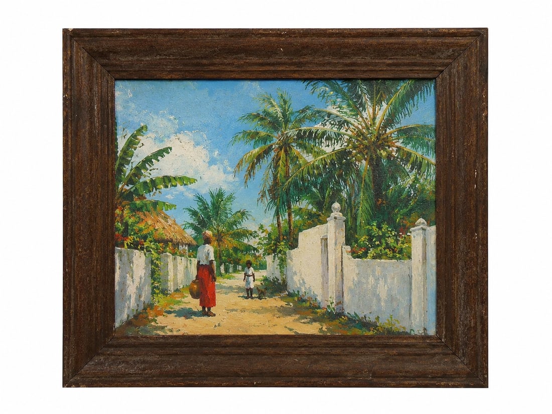 AMERICAN SCENE OIL PAINTING: Dimension: 11x14 inch, please note Due to manual measurement, dimensions may vary. Condition: Good used condition, please note buyers are obligated to come to the site to inspect the condition and det