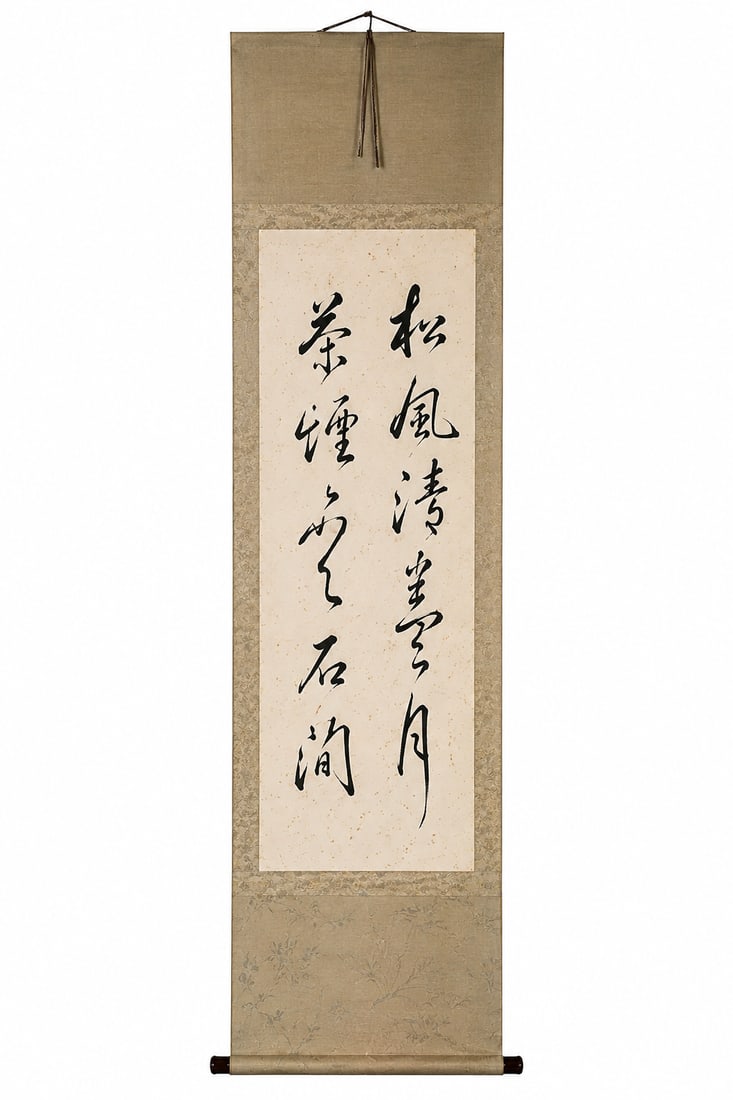 VINTAGE CHINESE CALLIGRAPHY LONG SCROLL NO SIGN: Dimension: 38x12.5 inch, please note Due to manual measurement, dimensions may vary. Condition: Good used condition, please note buyers are obligated to come to the site to inspect the condition and
