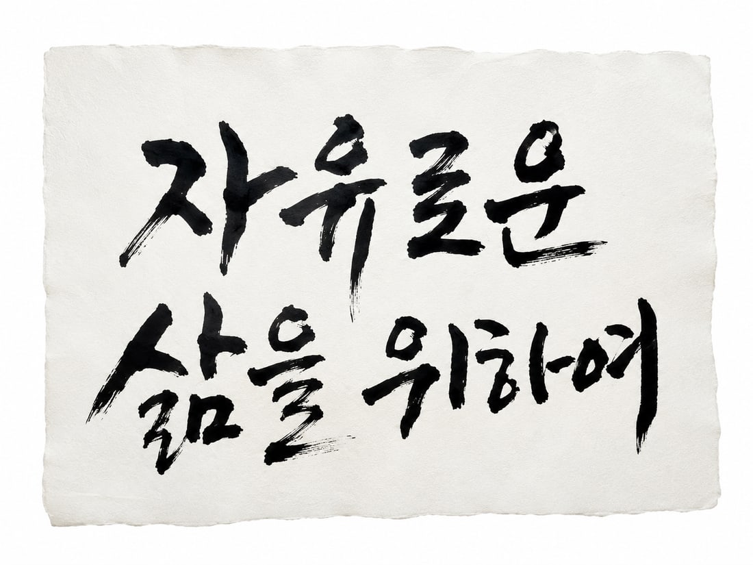 Unmounted Korean calligraphy 63#: Dimension: 26 inch, please note Due to manual measurement, dimensions may vary. Condition: Good used condition, please note buyers are obligated to come to the site to inspect the condition and