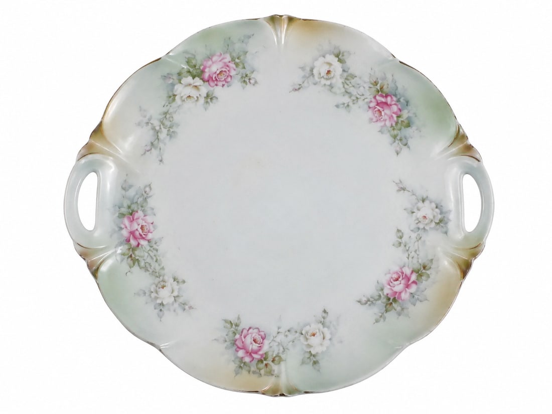 VINTAGE GERMAN PORCELAIN PLATE: Dimension: 9 inch, please note Due to manual measurement, dimensions may vary. , please note buyers are obligated to come to the site to inspect the condition and details of the item. condition report
