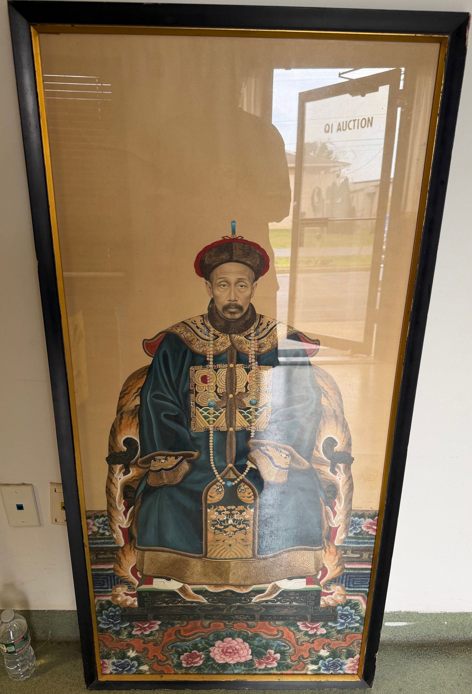 Chinese antique Self-Portrait of an Ancestor water color painting: Dimension: 54x26.5 inch, please note Due to manual measurement, dimensions may vary. , please note buyers are obligated to come to the site to inspect the condition and details of the item. condition 