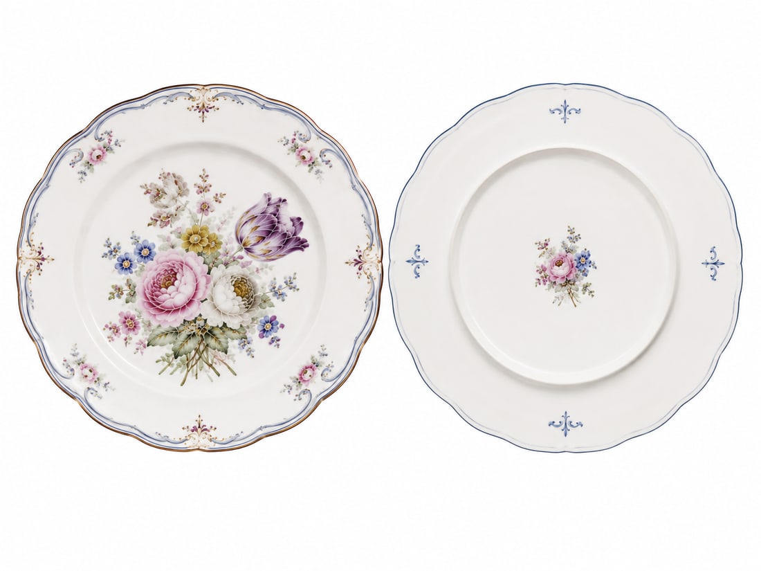 VINTAGE PAINTED Flowers PORCELAIN PLATE 163#: Dimension: inch, please note Due to manual measurement, dimensions may vary. , please note buyers are obligated to come to the site to inspect the condition and details of the item. condition report, 