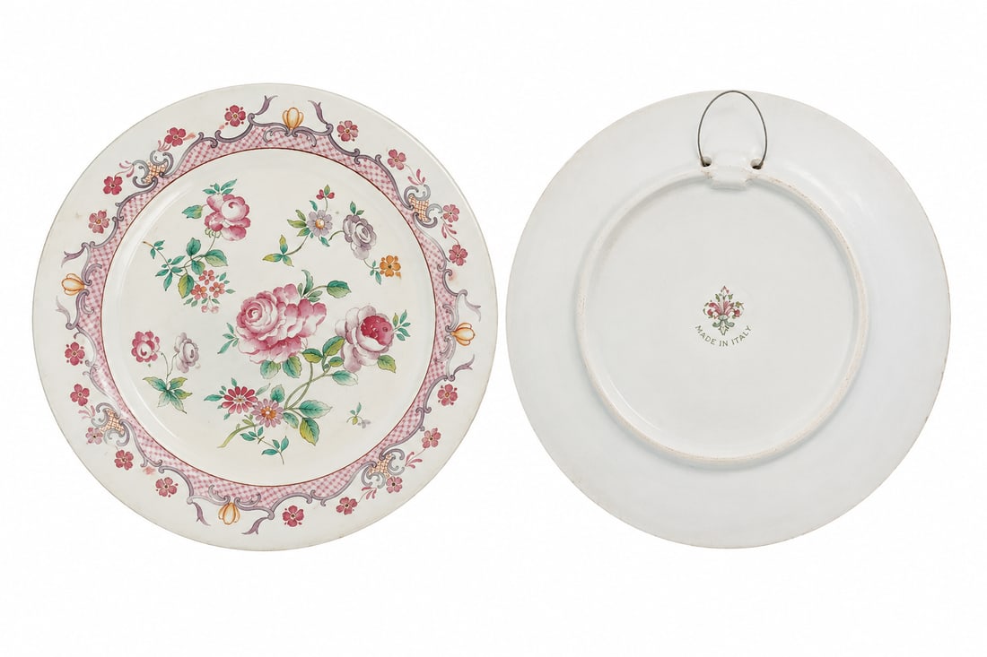 ITAILY Export Famille rose porcelain plate: Dimension: 8 inch, please note Due to manual measurement, dimensions may vary. , please note buyers are obligated to come to the site to inspect the condition and details of the item. condition