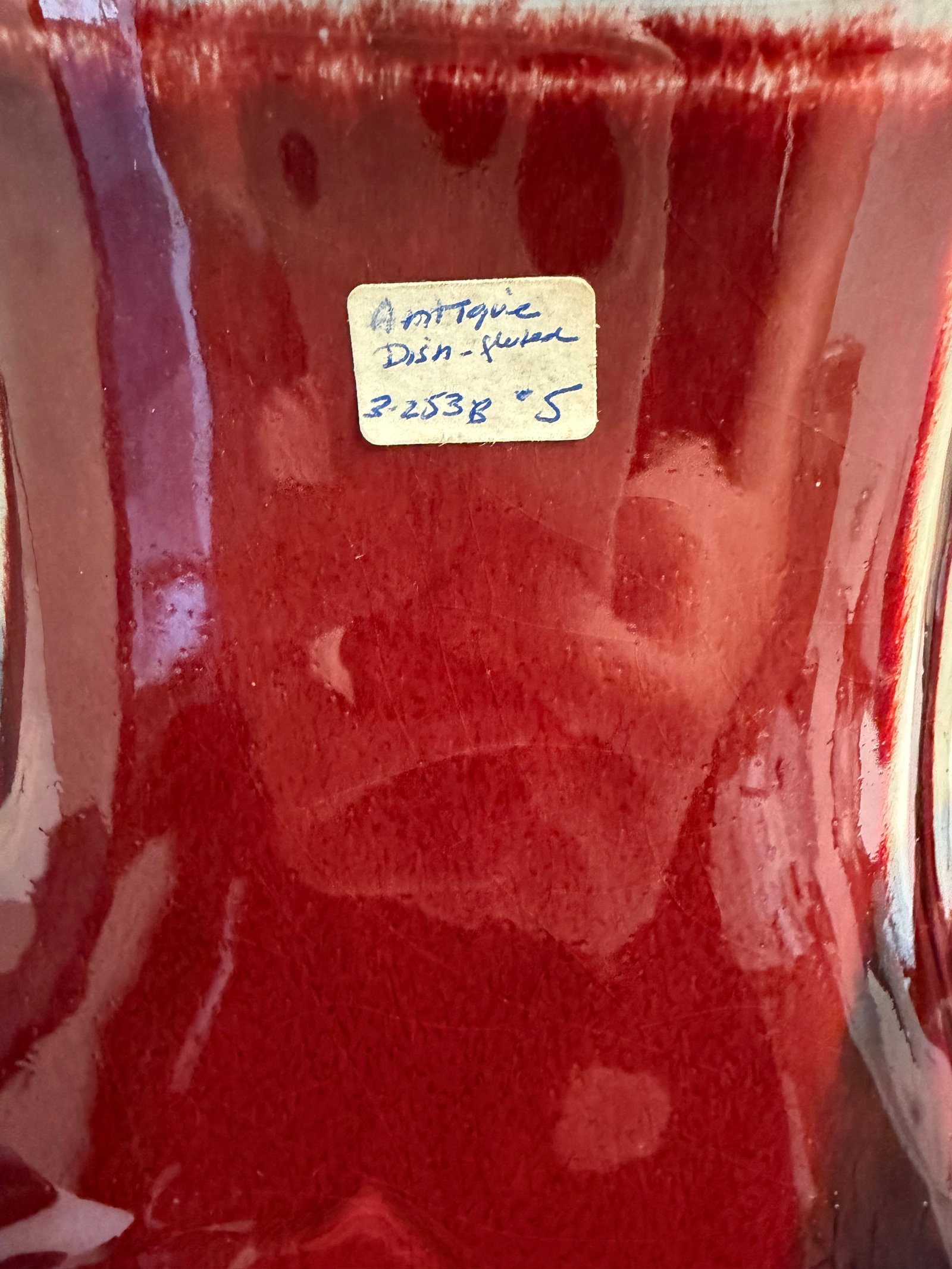 Chinese red glazed OX BLOOD BOEUF porcelain GU vase - 6