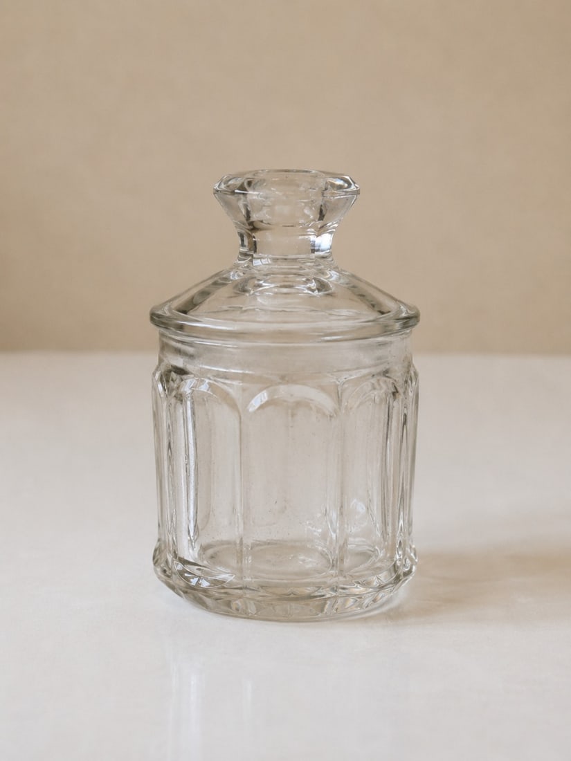 Vintage Fluted Glass Candy Jar (1 of 1)