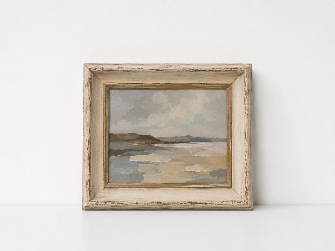 Painting framed sea: Dimension: 10.5 inches , please note Due to manual measurement, dimensions may vary. Condition: Good used condition, please note buyers are obligated to come to the site to inspect the condition and d