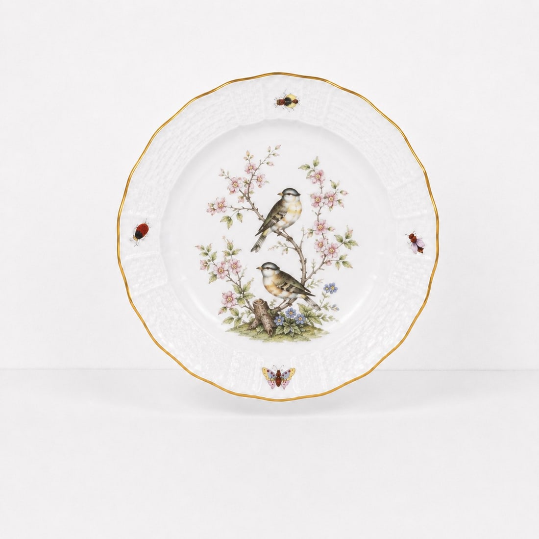 Bird and Insect Porcelain Plate DE-D (1 of 2)