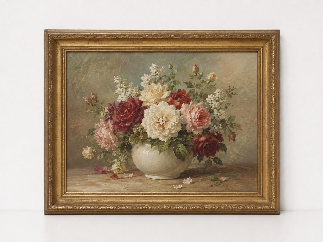 Frame Floral Oil Painting (1 of 1)