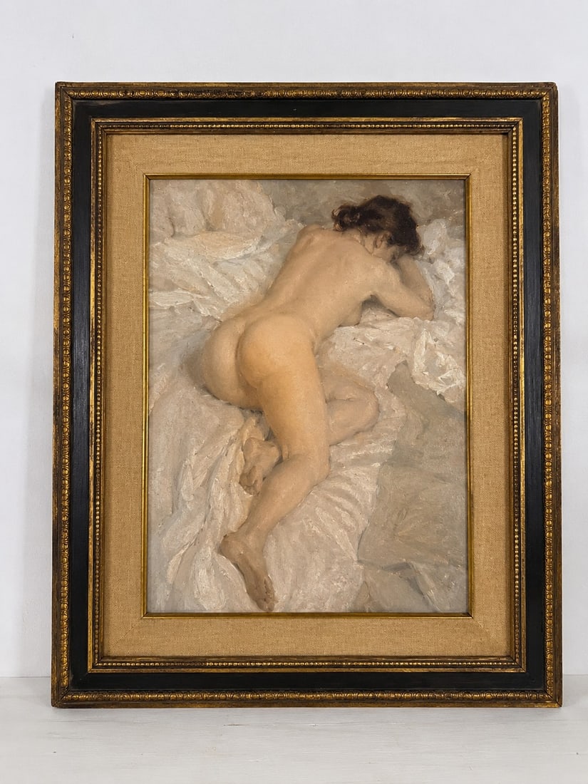 Vintage Oild painting Women Framed: Dimension: 18x12.5 inch , please note Due to manual measurement, dimensions may vary. Condition: Good used condition, please note buyers are obligated to come to the site to inspect the condition and 