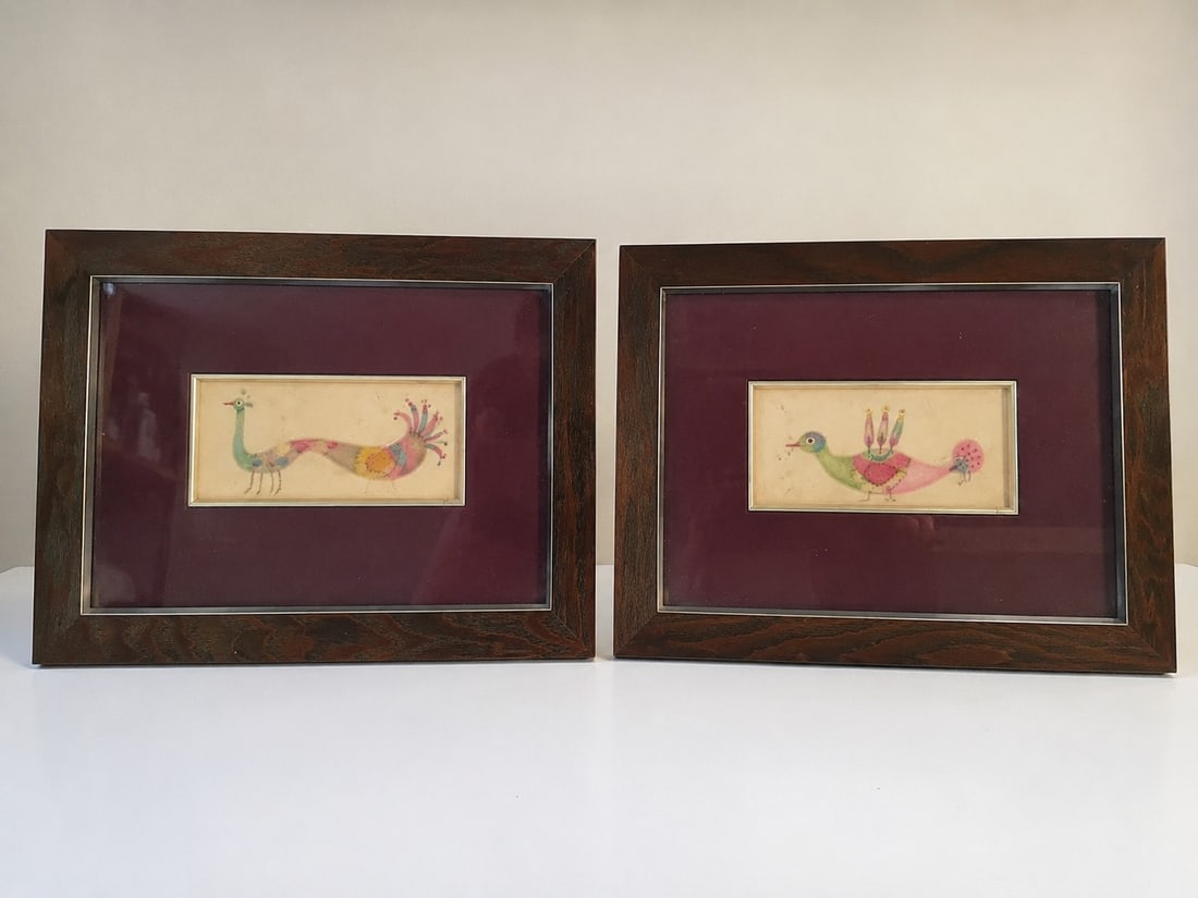 2 Framed oil paintings: Dimension: 18 inch , please note Due to manual measurement, dimensions may vary. Condition: Good used condition, please note buyers are obligated to come to the site to inspect the condition and detai
