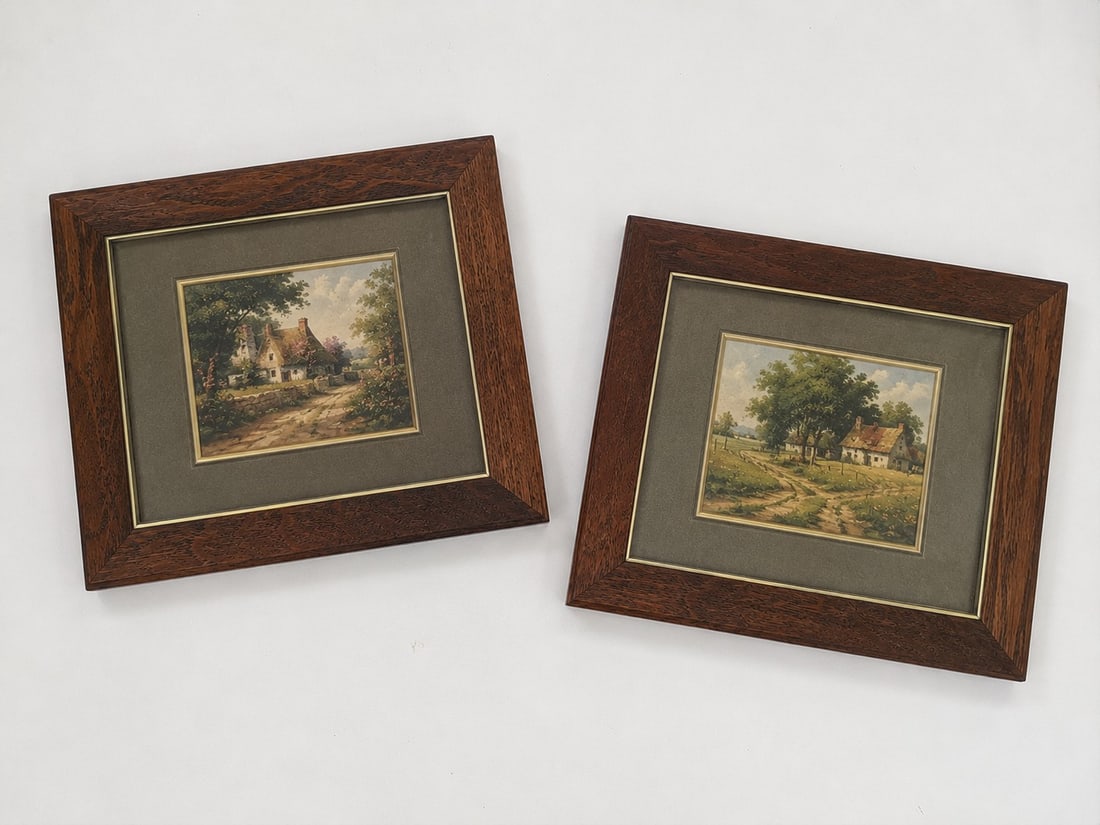 2 Framed oil flowers rural paintings: Dimension: 18 inch , please note Due to manual measurement, dimensions may vary. Condition: Good used condition, please note buyers are obligated to come to the site to inspect the condition and detai