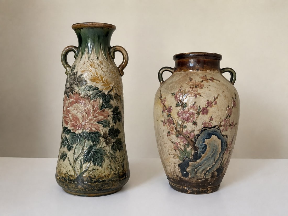 Set of 2 Vintage Pottery vases (1 of 2)