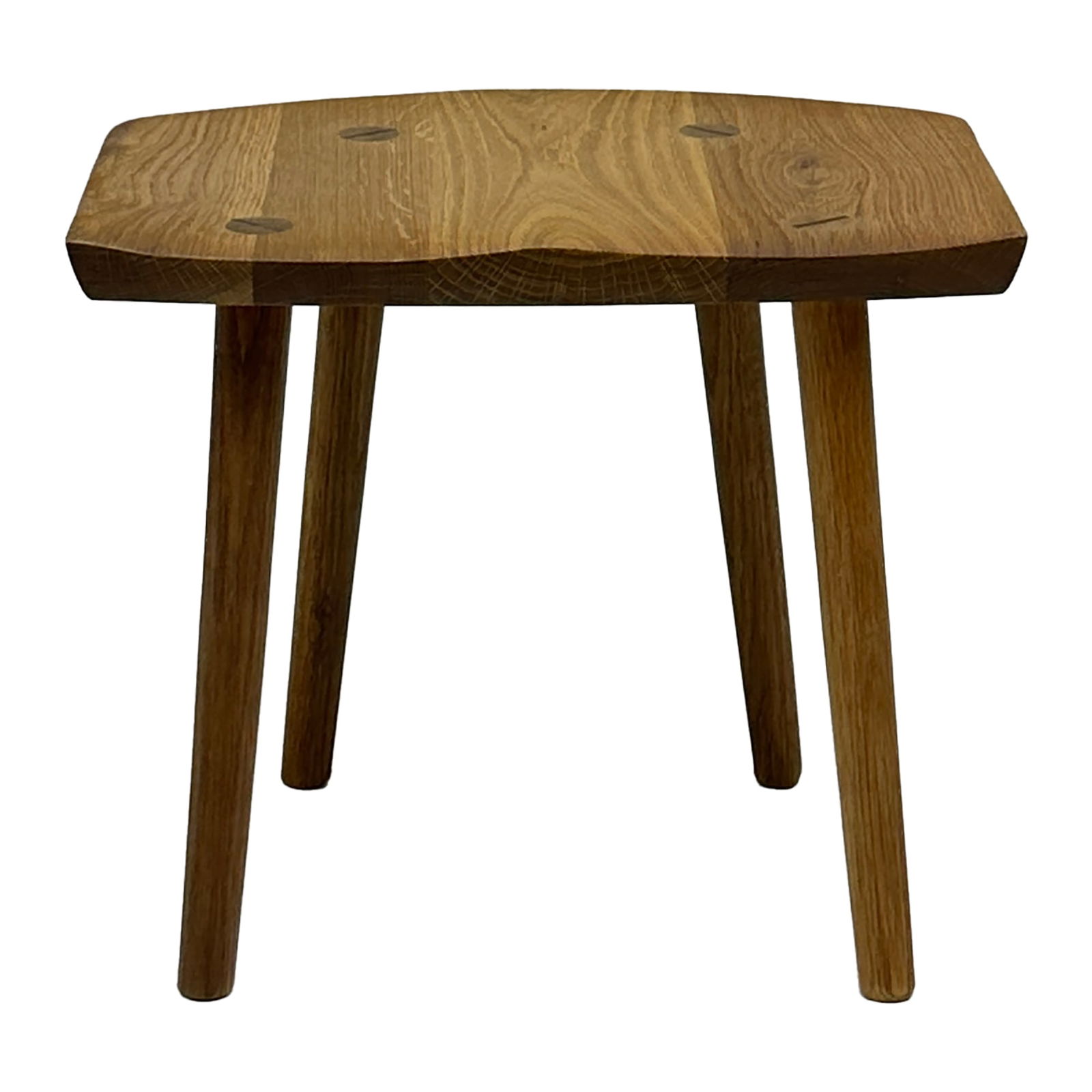 Solid Oak Sculptural Stool / Accent Table Inspired by Japanese & Mid-Century Modern Design (1 of 6)