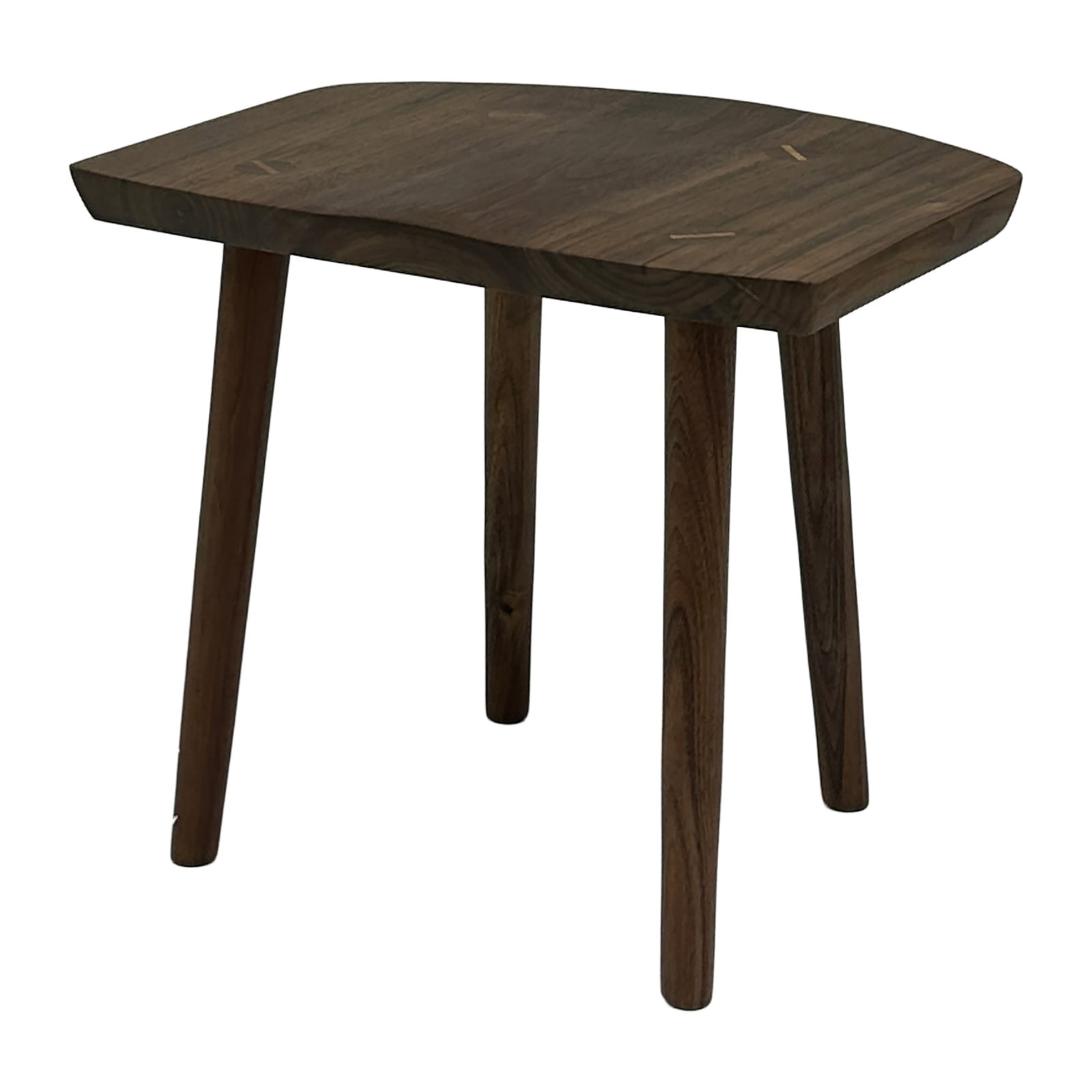 Shitakke Solid Walnut Sculptural Stool - 2