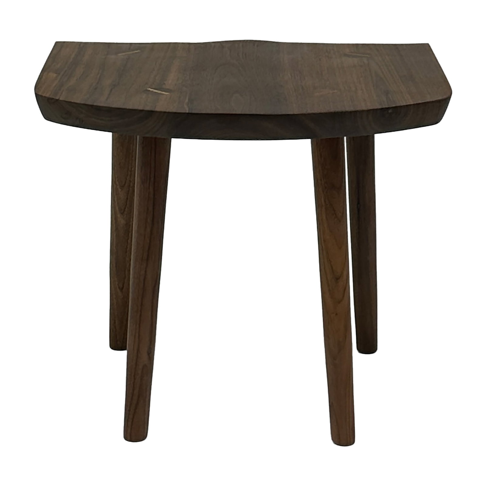 Shitakke Solid Walnut Sculptural Stool - 4