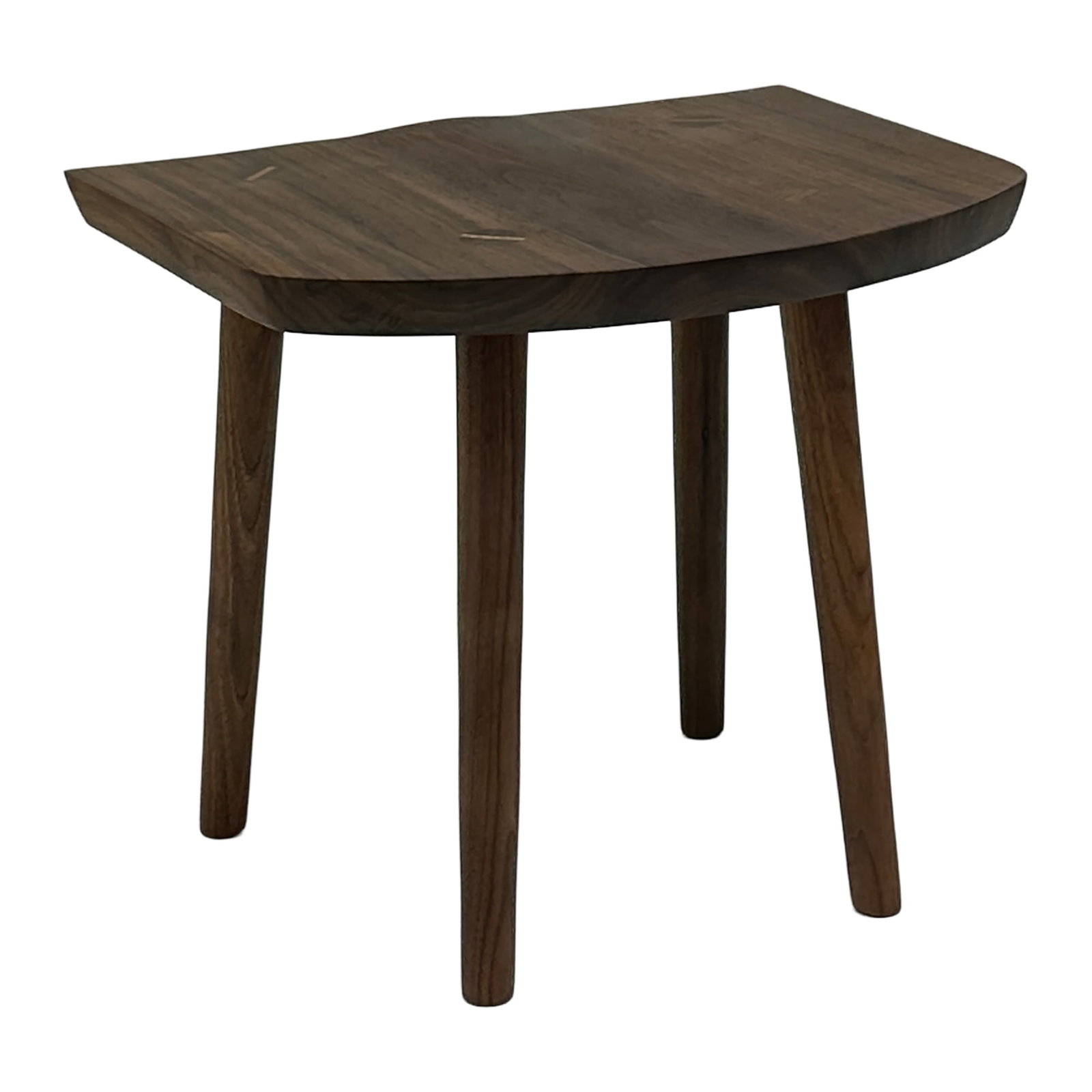 Shitakke Solid Walnut Sculptural Stool - 6