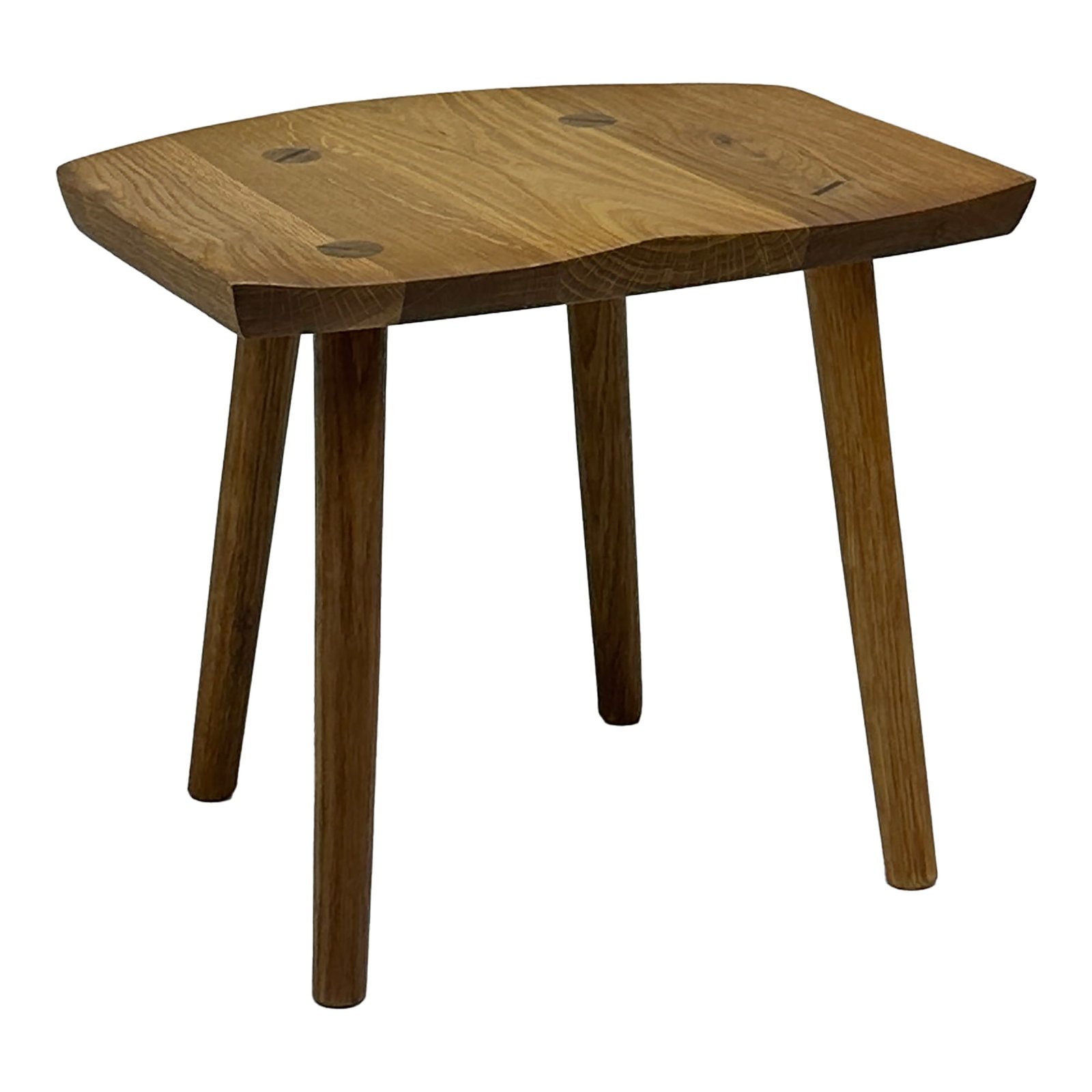 Shitakke Solid Oak Sculptural Stool - 2