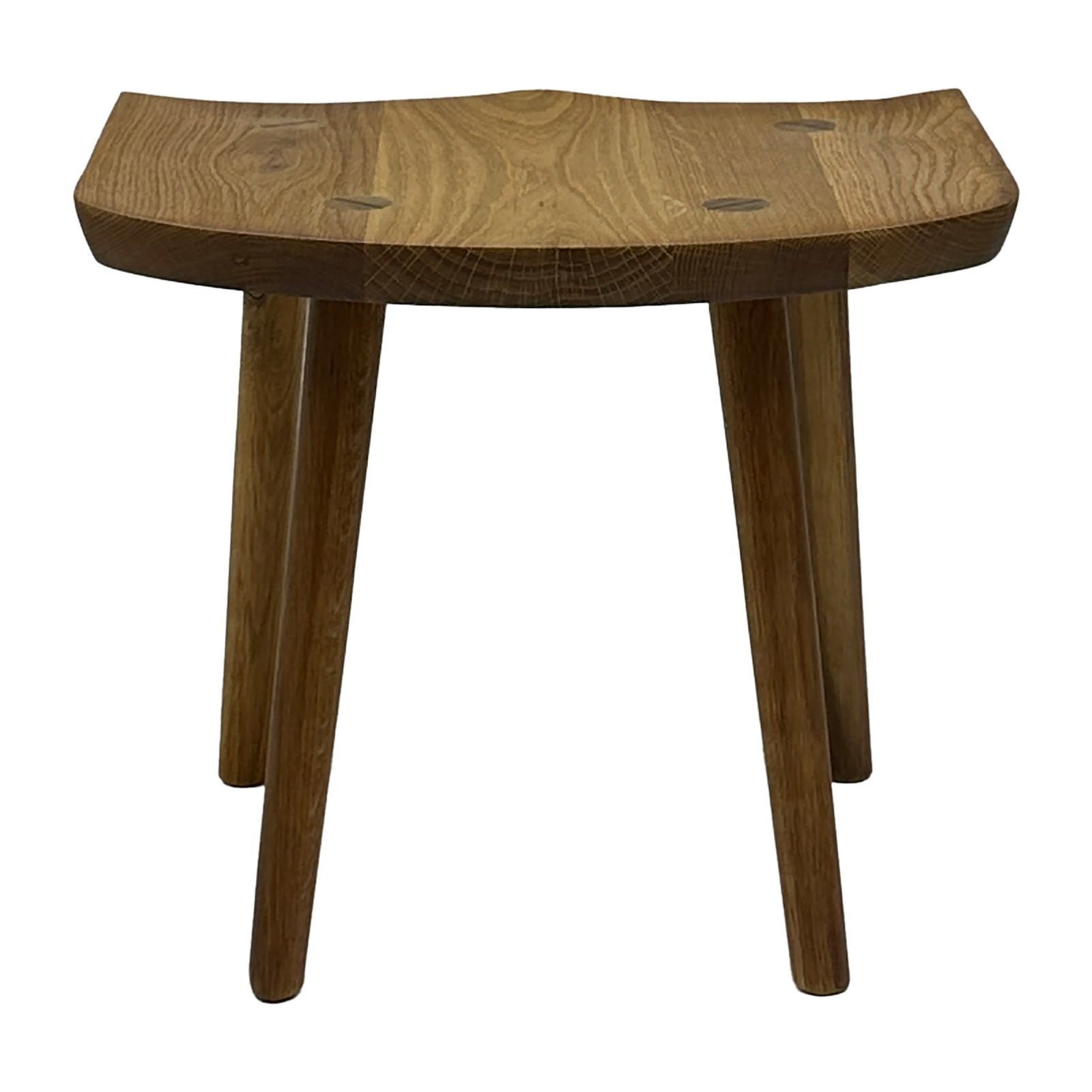 Shitakke Solid Oak Sculptural Stool - 4