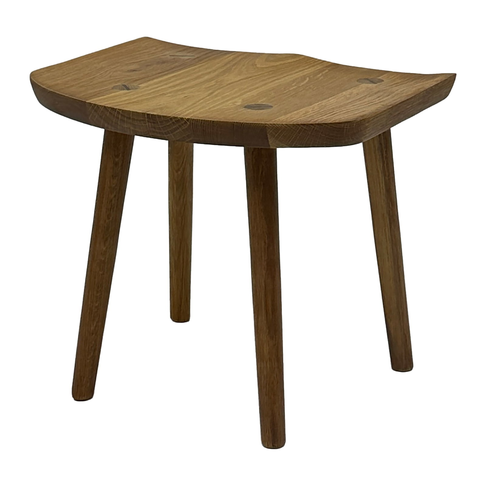 Shitakke Solid Oak Sculptural Stool - 5