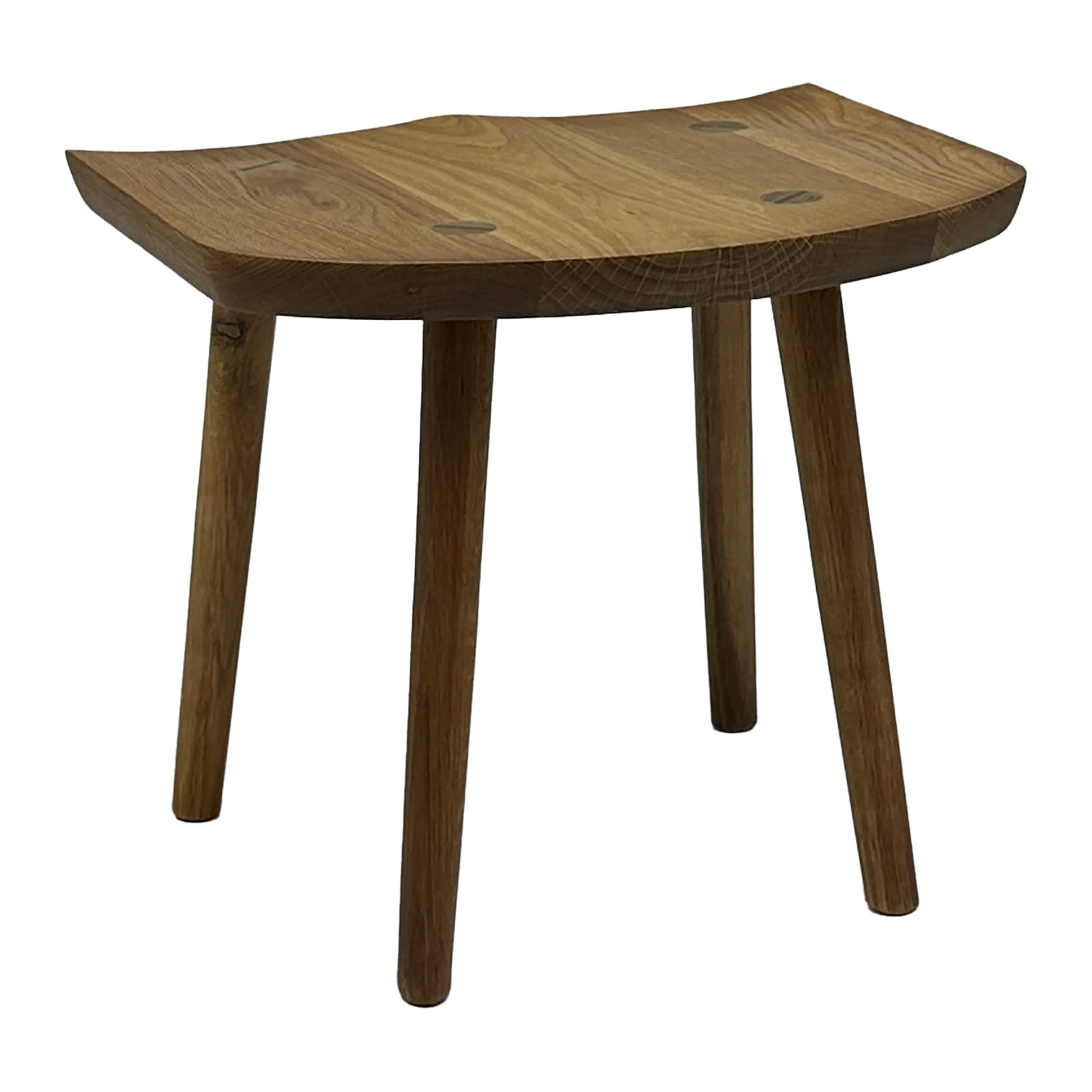 Shitakke Solid Oak Sculptural Stool - 6