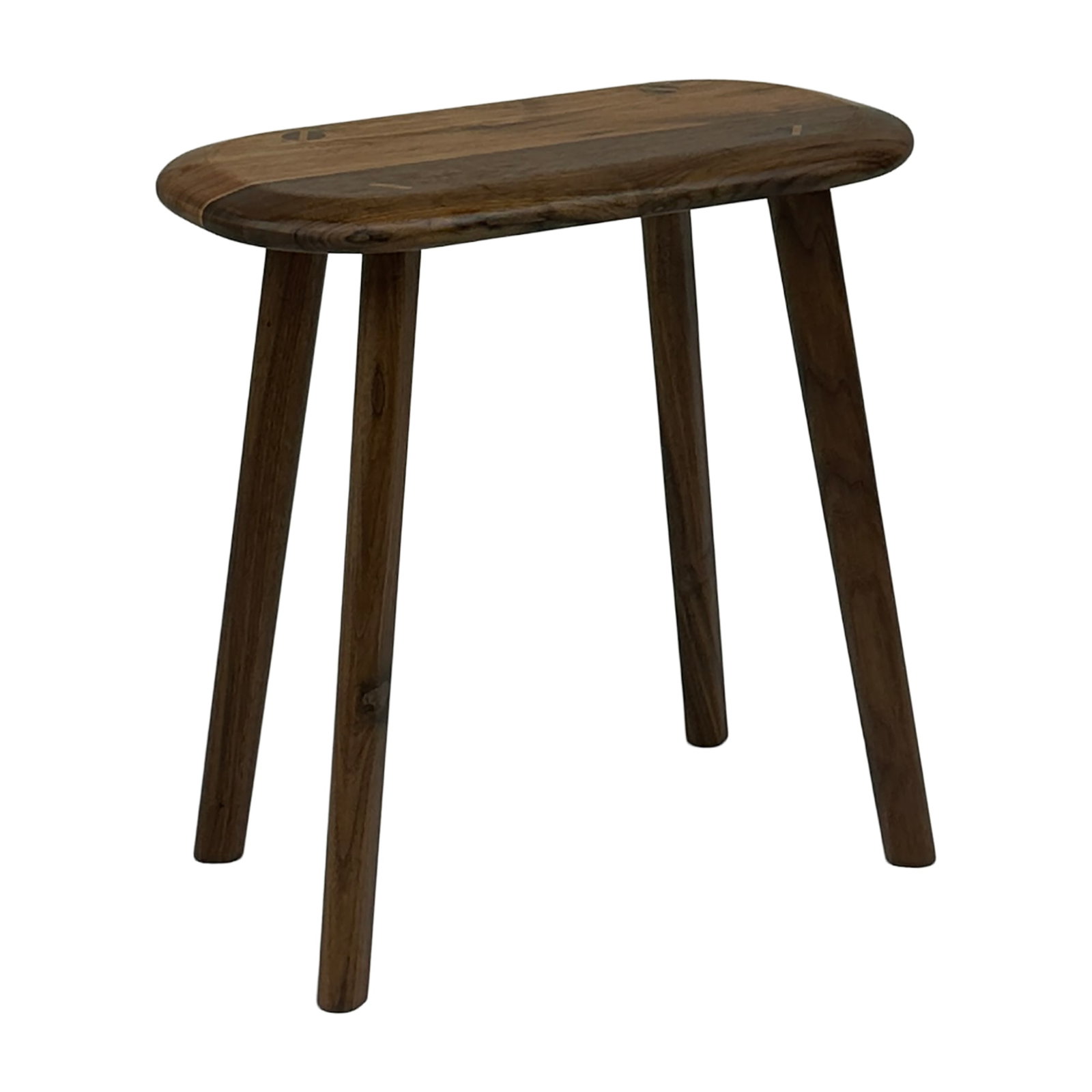 Alpen Solid Walnut Accent Stool - 2