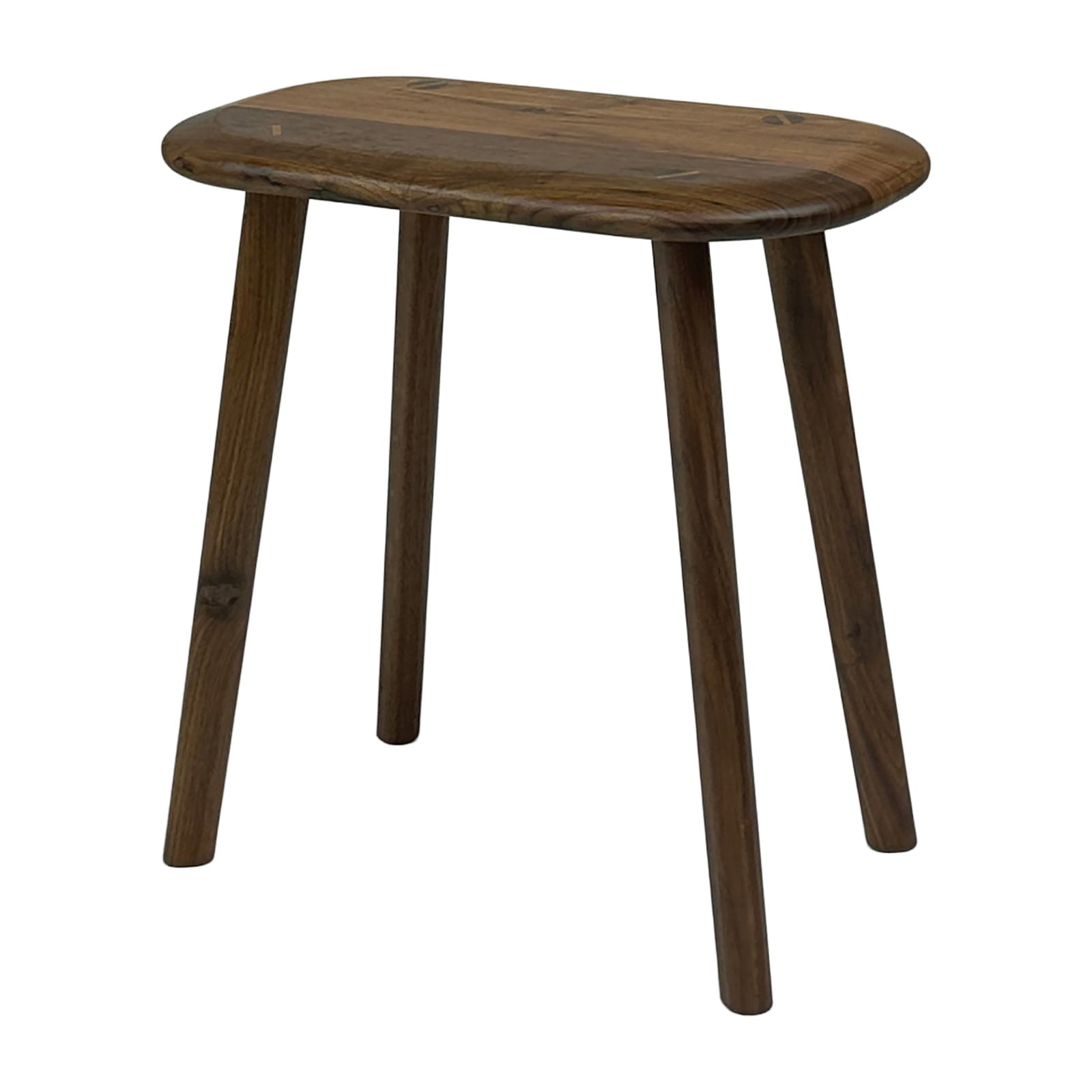 Alpen Solid Walnut Accent Stool - 3