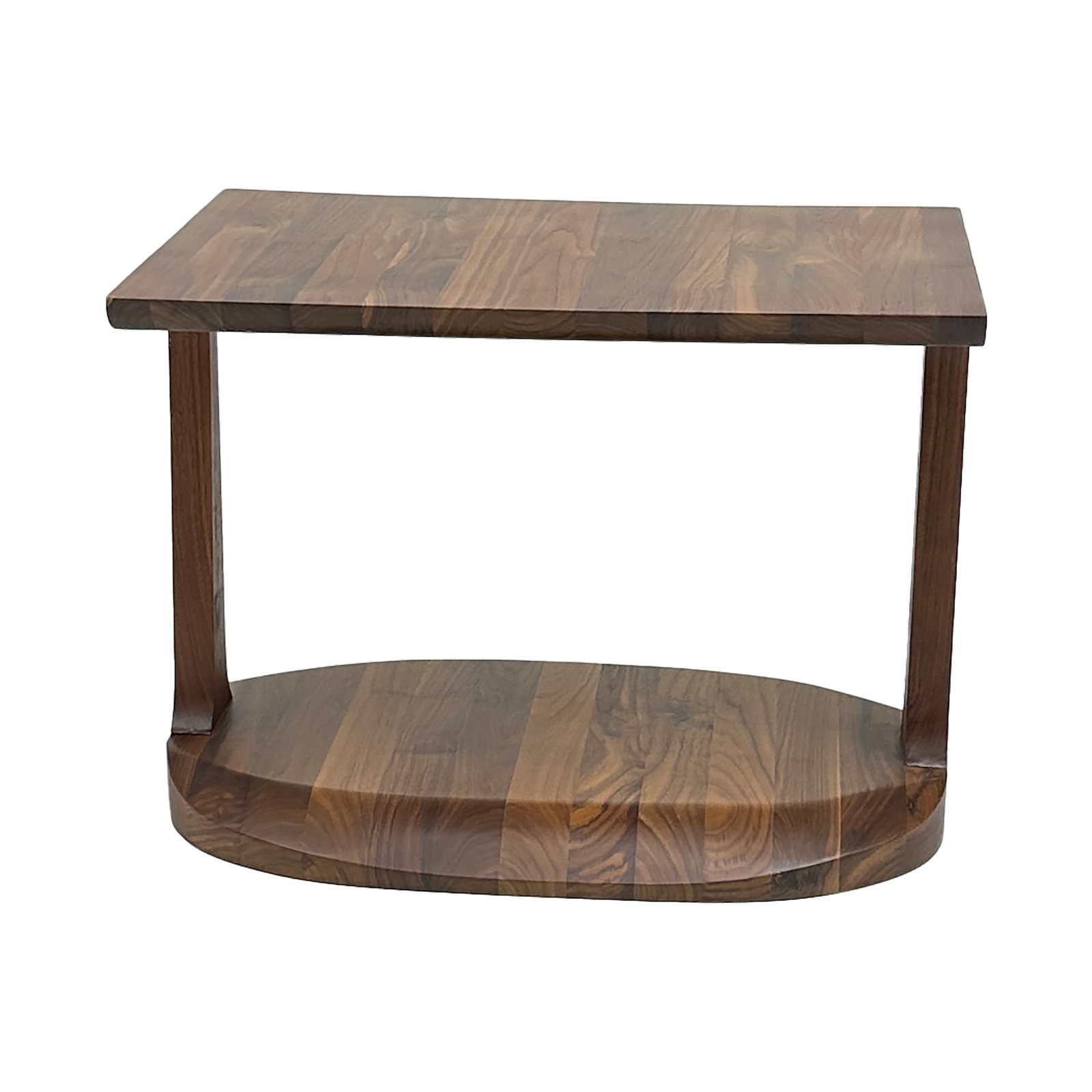 Solid Walnut Sculptural Side Table - 3
