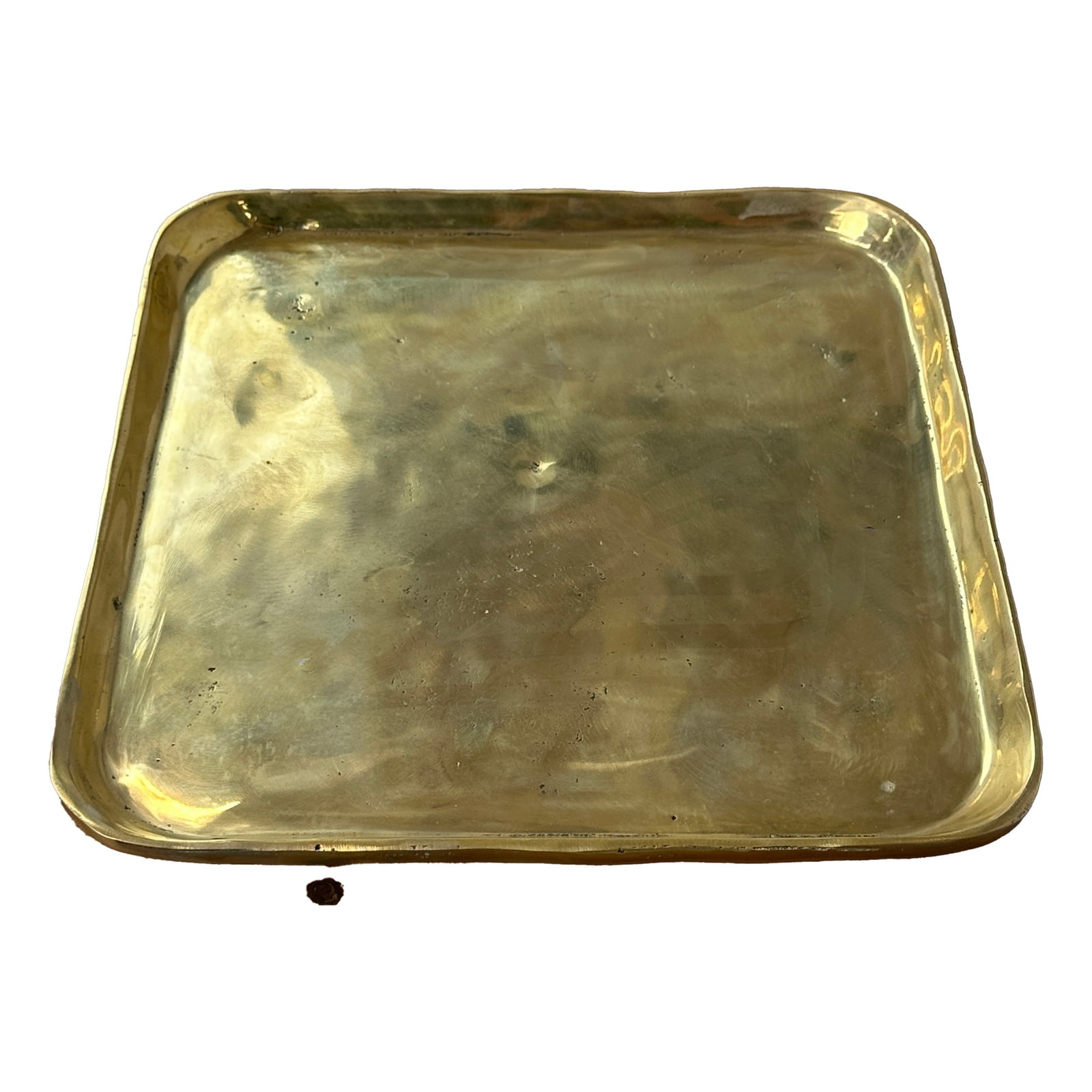 Handcrafted Square Brass Decorative Tray - 2