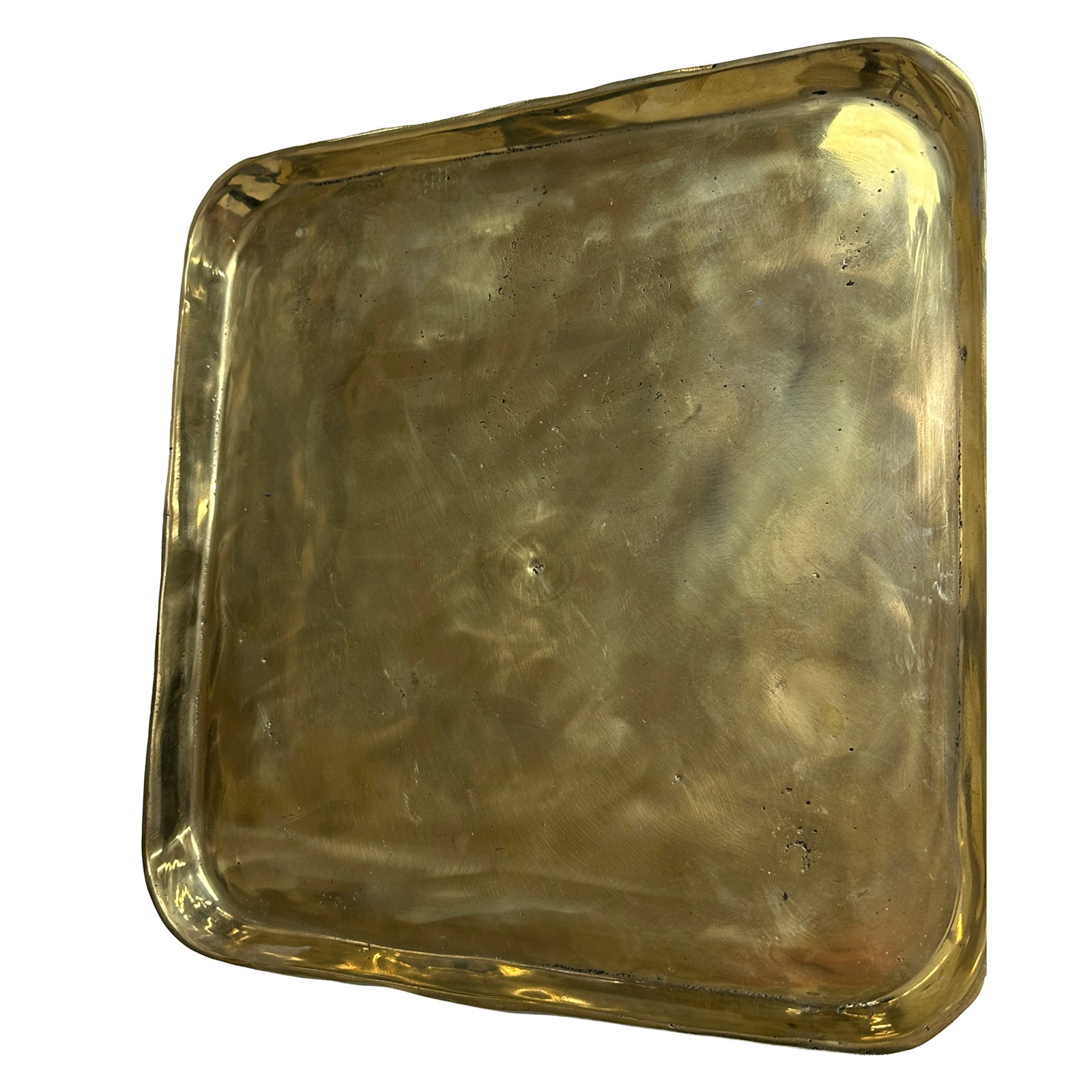 Handcrafted Square Brass Decorative Tray - 6