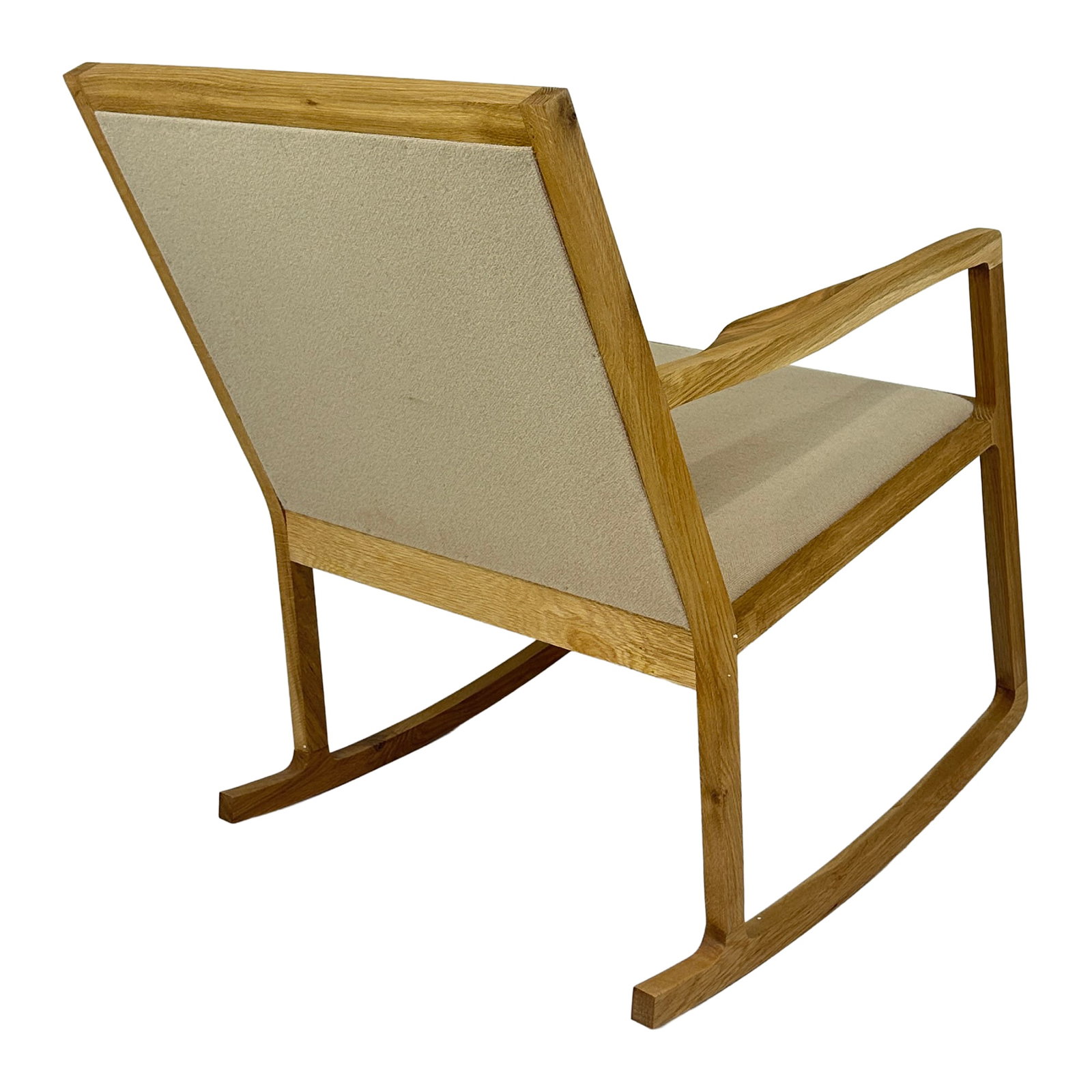 Scandinavian Solid Oak Rocking Chair - 5