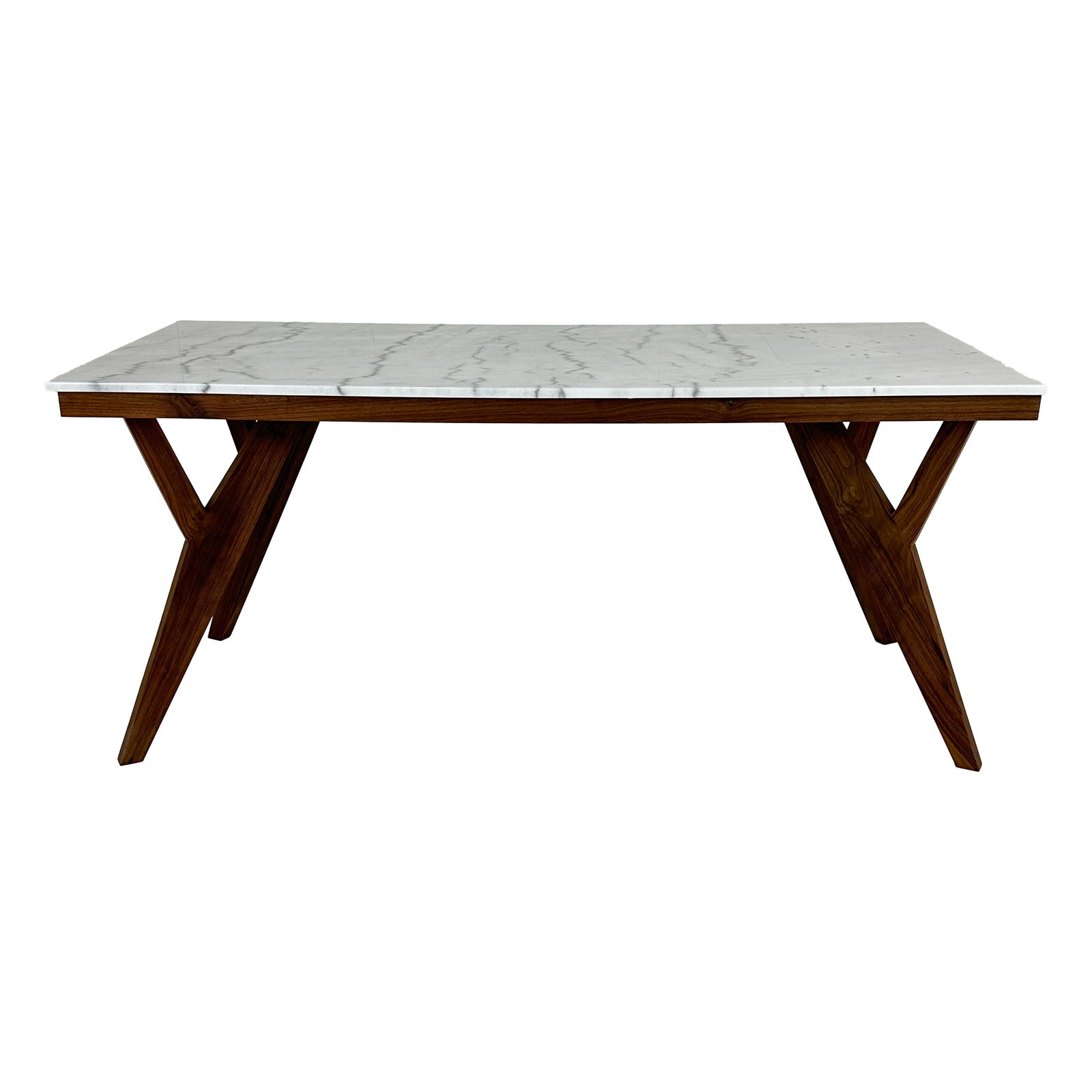 Karlo Marble Top Solid Wood Dining Table (1 of 3)