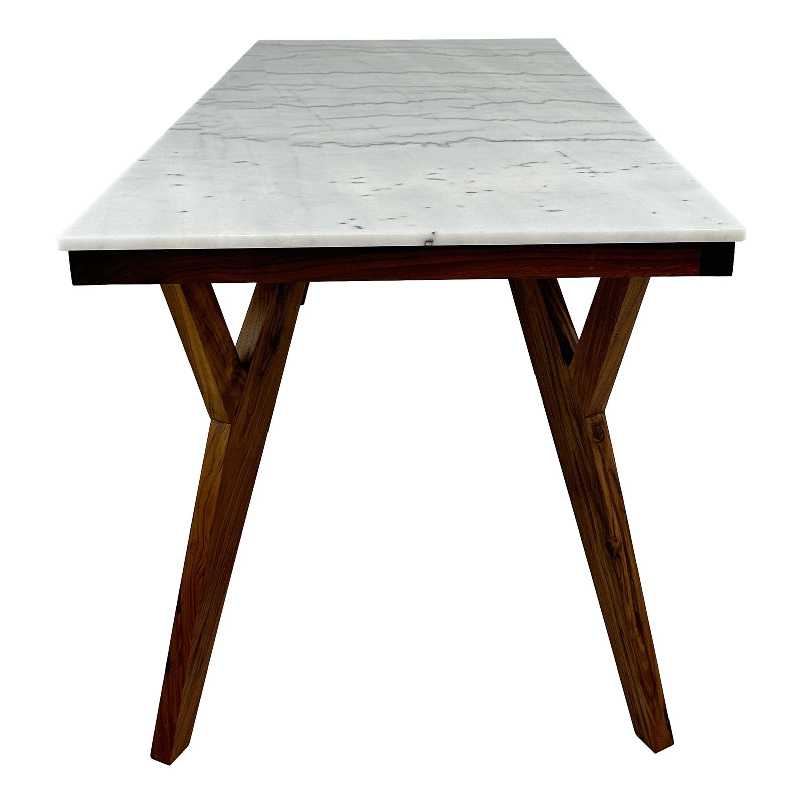 Karlo Marble Top Solid Wood Dining Table - 3
