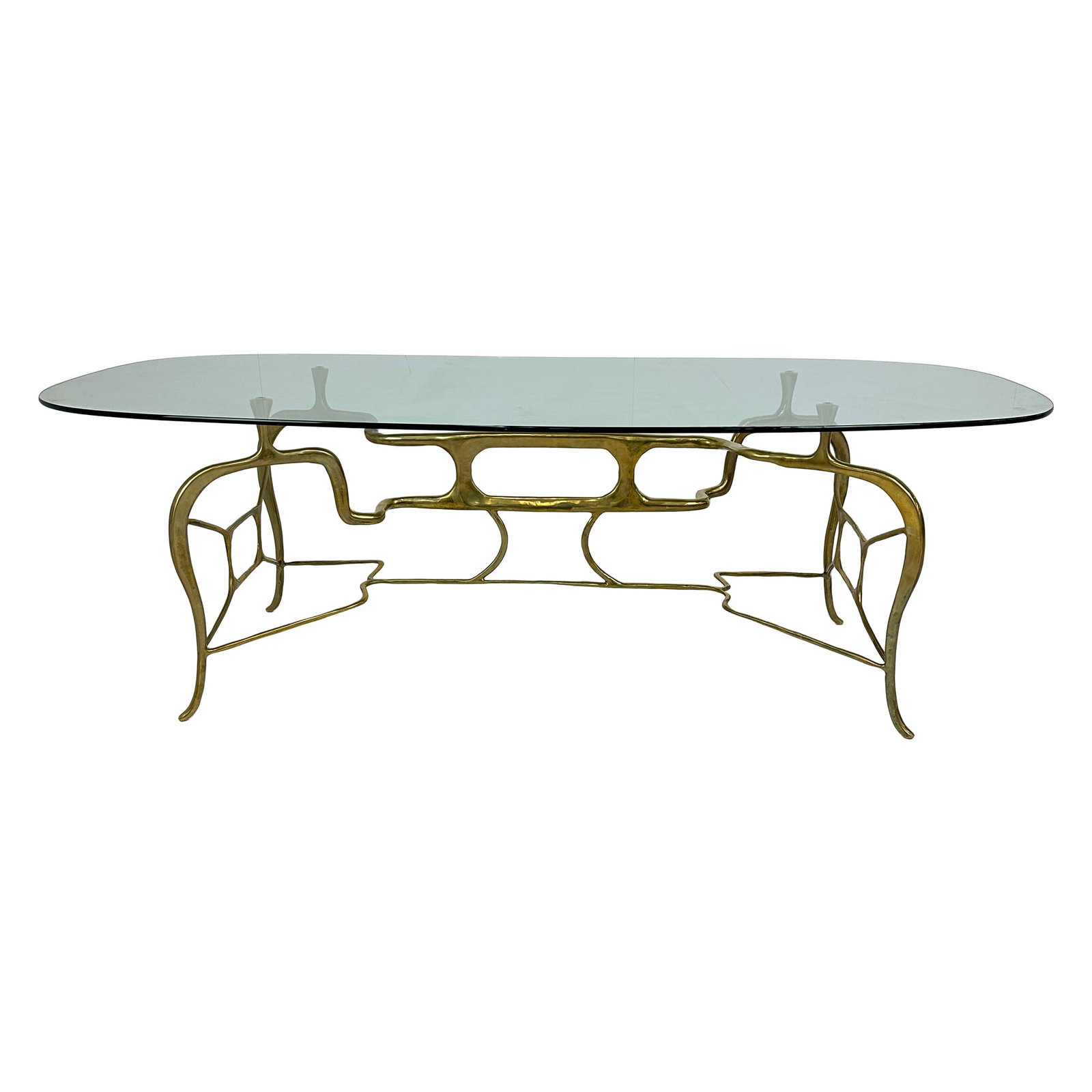 Acme Sculptural Brass & Glass Dining Table (1 of 2)