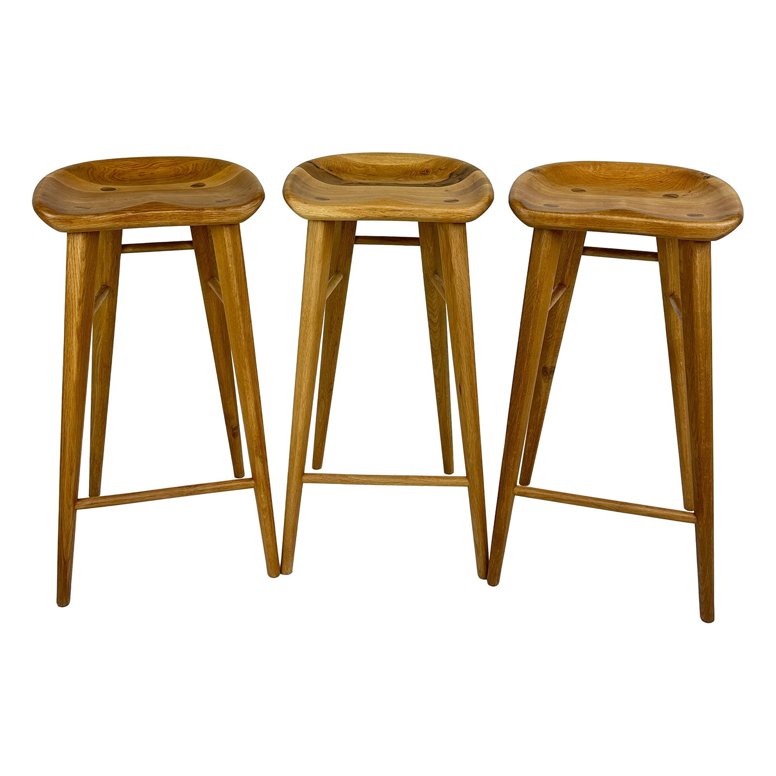 Taburet Solid Wood Bar Stool Set - 2