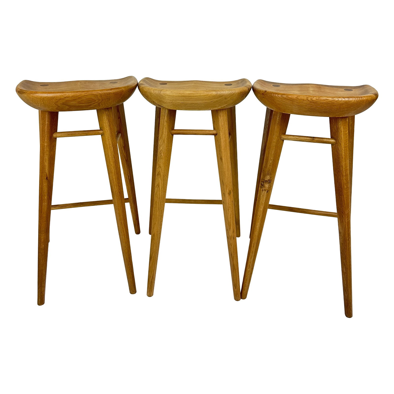 Taburet Solid Wood Bar Stool Set - 5