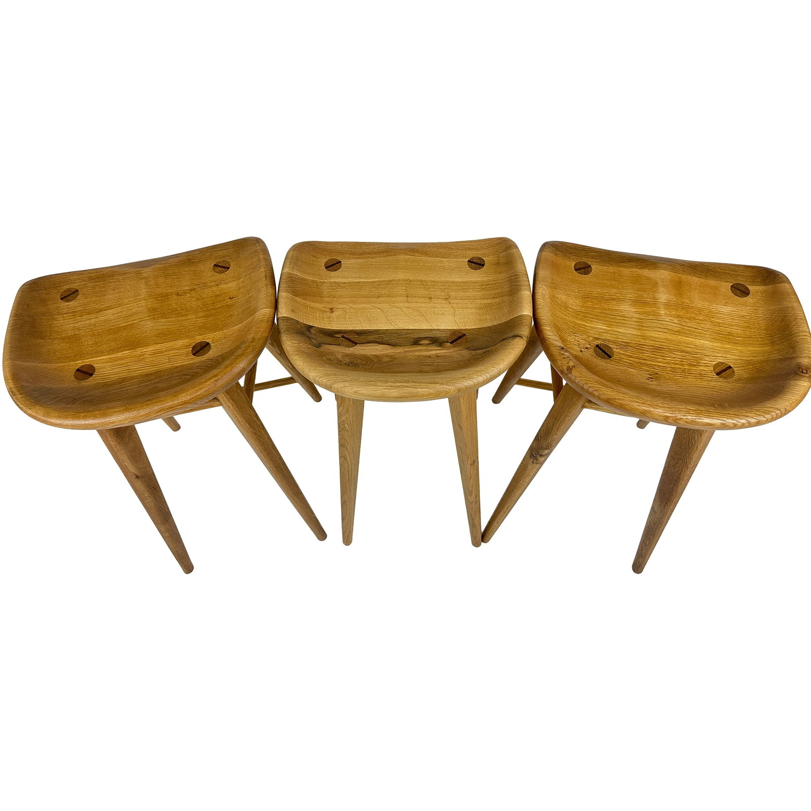 Taburet Solid Wood Bar Stool Set - 7
