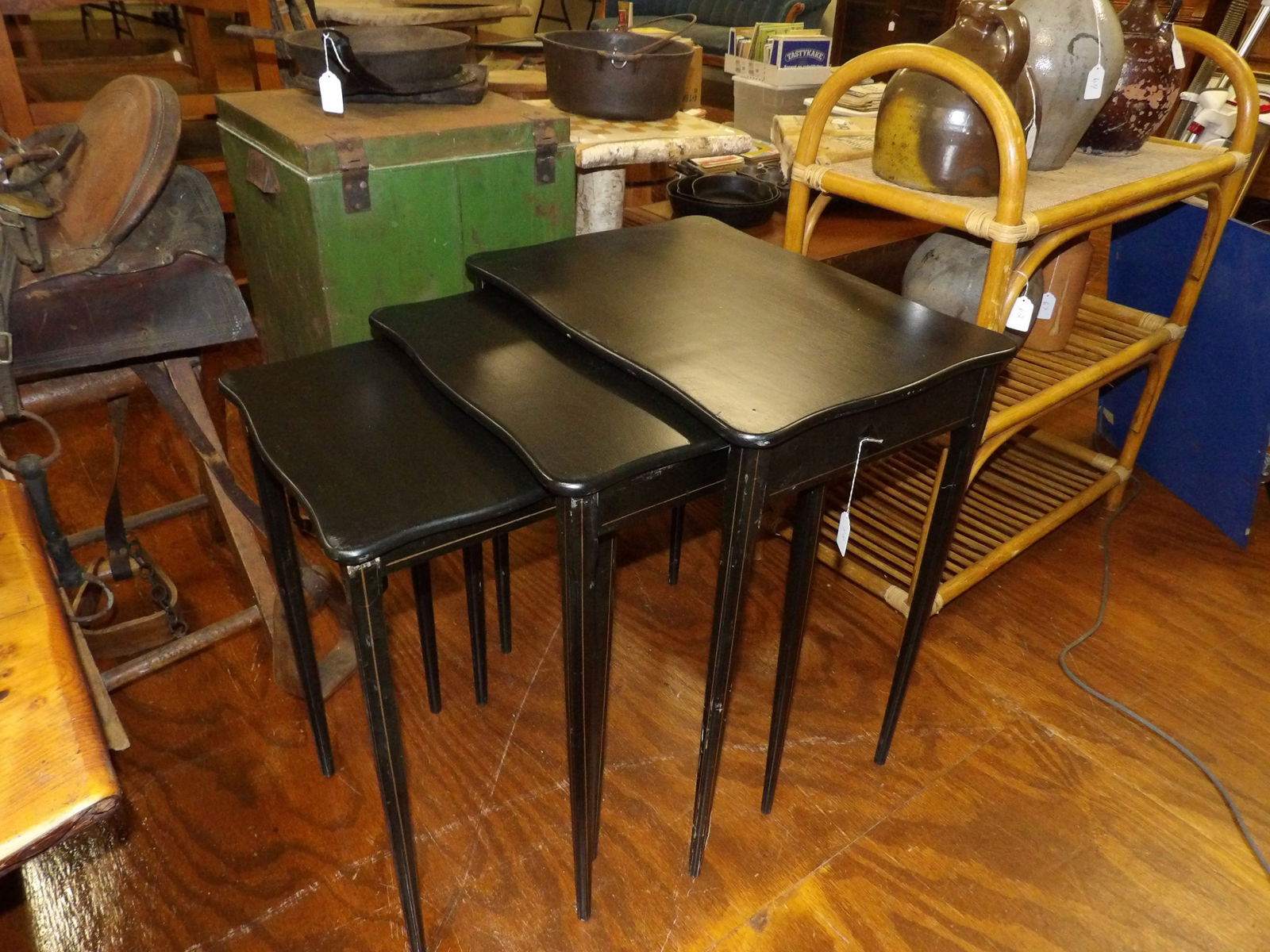 3 piece black nesting tables (1 of 3)