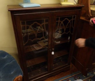 2 door glass front cabinet