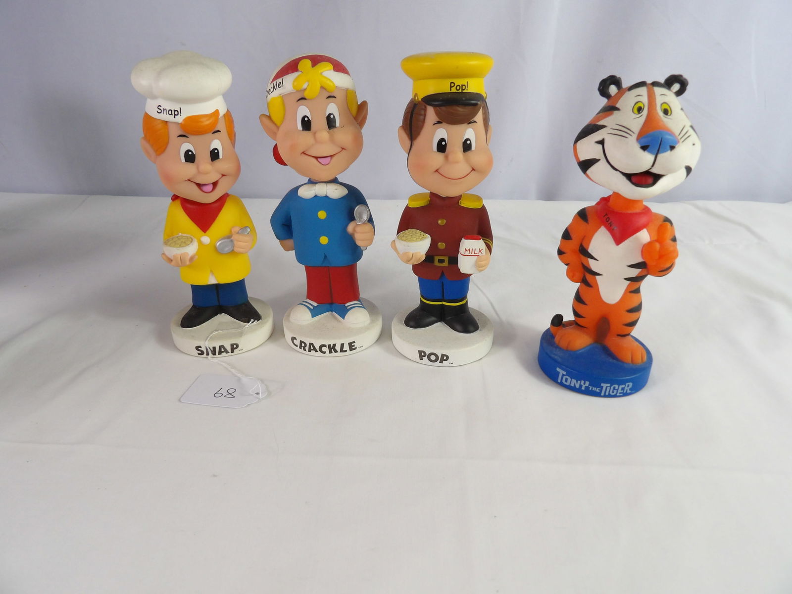 funko snap crackle pop: Funko snap crackle pop and tony the tiger bobbleheads All measurements approximate. Please see photos for condition and details. Selling as is from 04281.