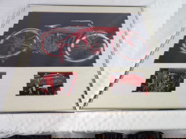 Framed Photo of early Indian Motorcyle