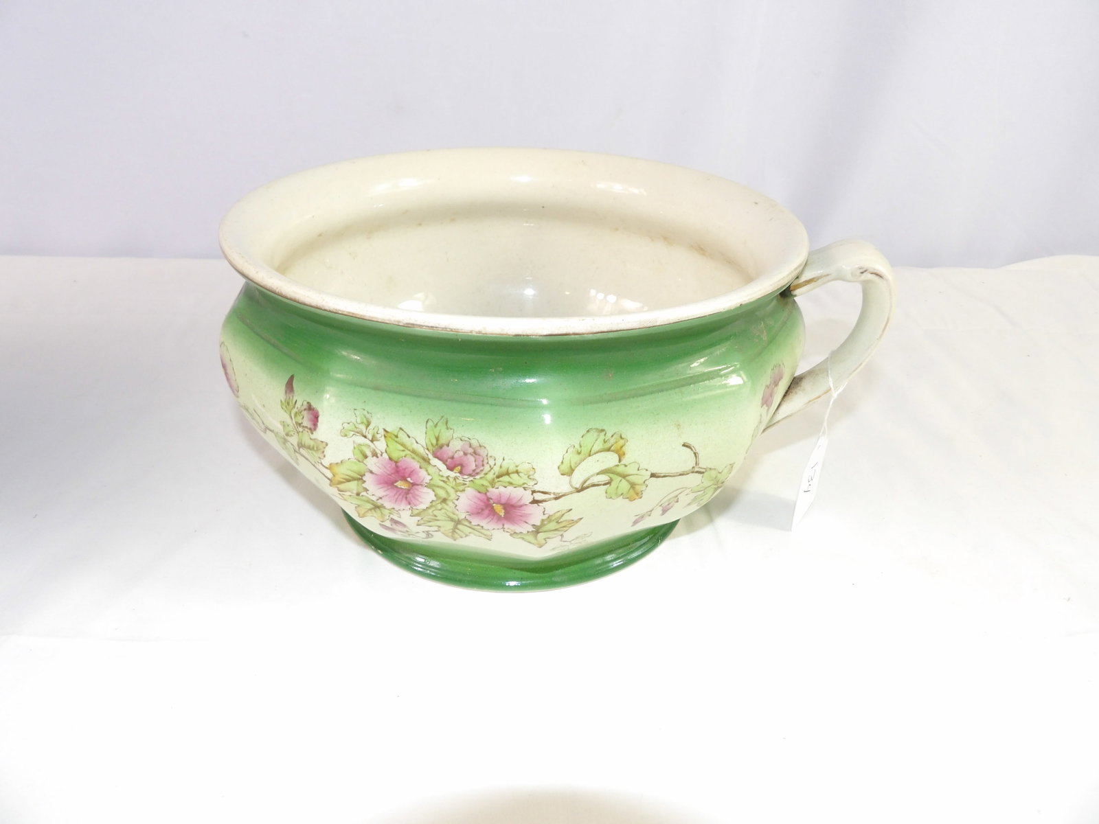 Early Large Painted Blue Bowl: Early Large Painted Blue Bowl. All measurements approximate. Please see photos for condition and details. Selling as is from 04281.