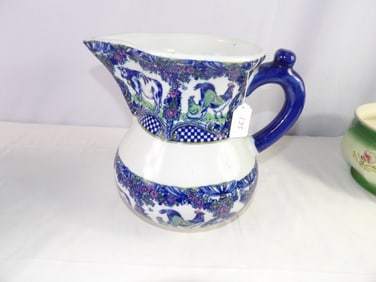 Early Large Painted Pitcher