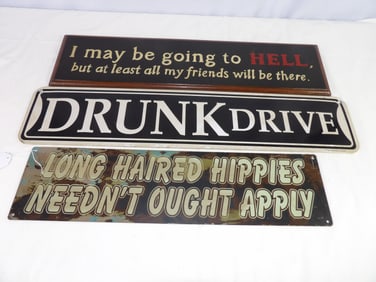 3 Pcs- Novelty Signs
