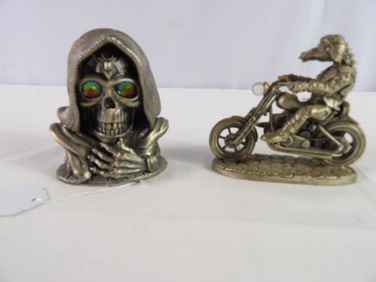 2 Heavy Pewter Pieces