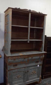 Oak Side Board with Shelves