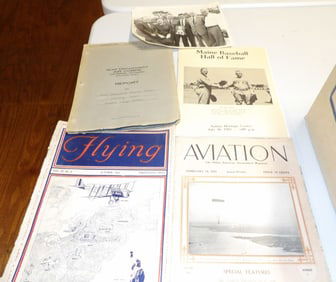 Mixed Ephemera Lot; Baseball, Military, etc.