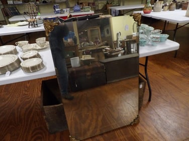 Mirror with Guilded Corners.