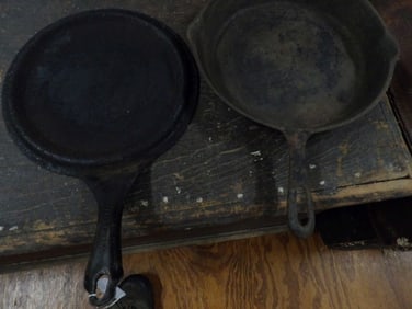 2 Pcs.-10" Never Break Cast Iron Skillet & 10" Cast Iron Frying Pan