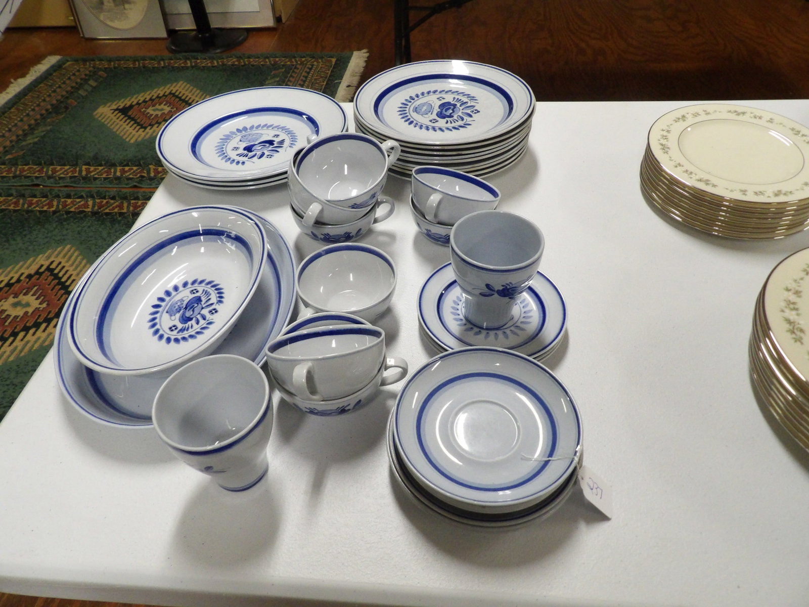 Blue Rose Arabian China: Blue Rose Arabian China. All measurements approximate. Please see photos for condition and details. Selling as is from 04281.