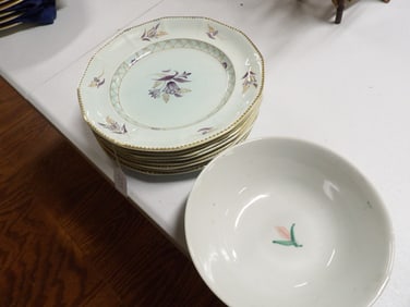 8 Pcs.  Regent Calyx Ware and Bowl